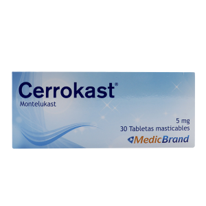 CERROKAST 5 mg TABLETAS MASTICABLES